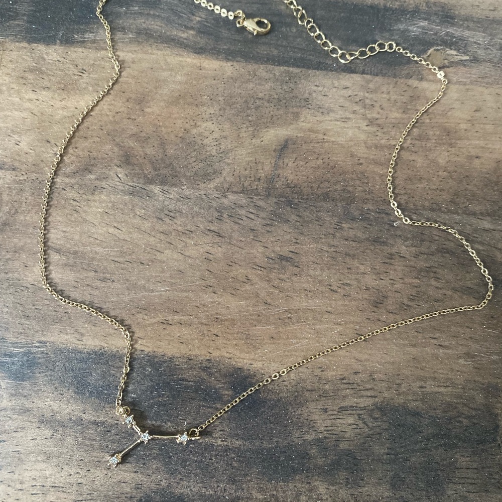 Cancer Constellation Necklace Gold